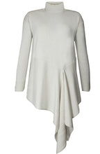Off Draped Hem Sweater