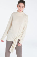 Off Draped Hem Sweater