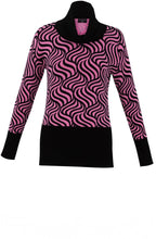 Pink and Black Marbled Roll Neck Jumper