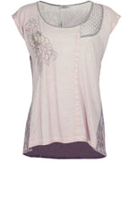 Pink Conrasting Back Top
