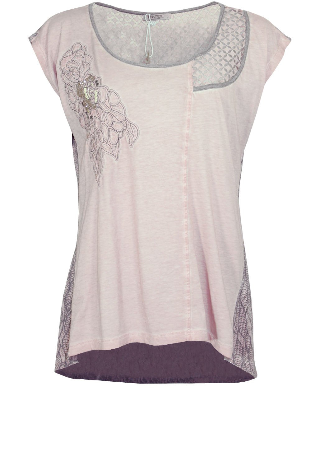 Pink Conrasting Back Top