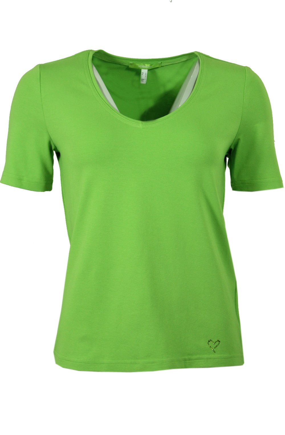 Pistachio green v neck t shirt