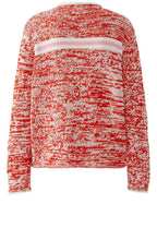 Red and White J'Adore Oui Tasseled Jumper
