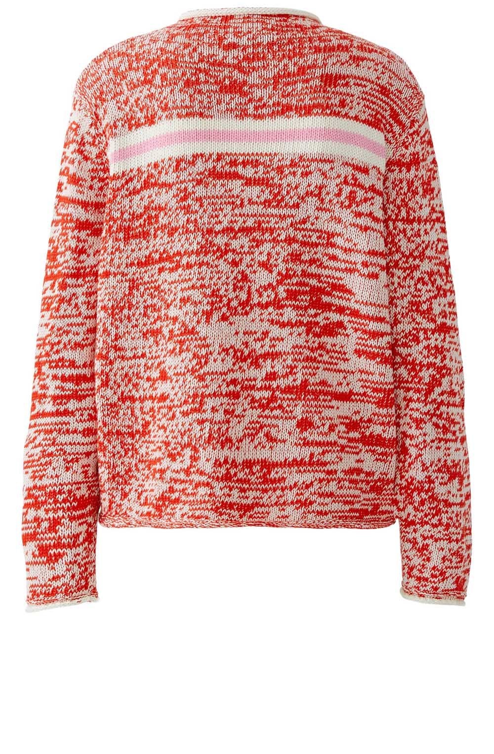 Red and White J'Adore Oui Tasseled Jumper
