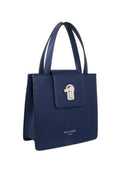 Navy Keyhole Fasten Tote Bag
