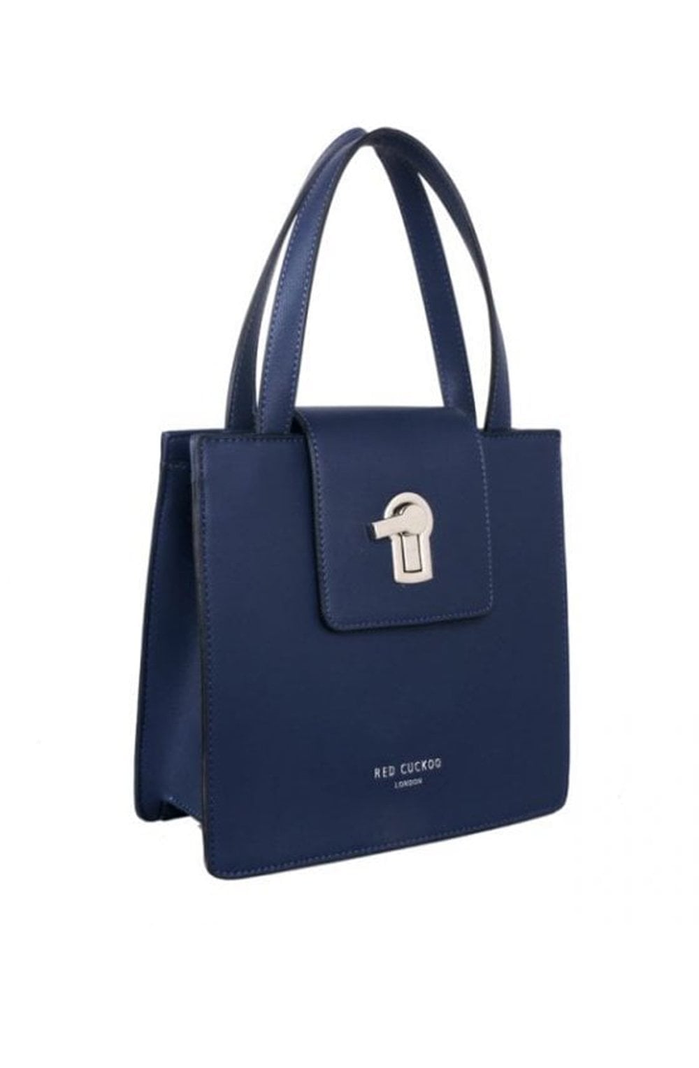 Navy Keyhole Fasten Tote Bag