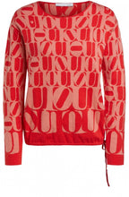 Red Oui Print Knit Jumper