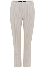 Bella Beige Stripe ankle Grazer Trousers