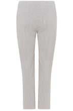 Bella Beige Stripe ankle Grazer Trousers