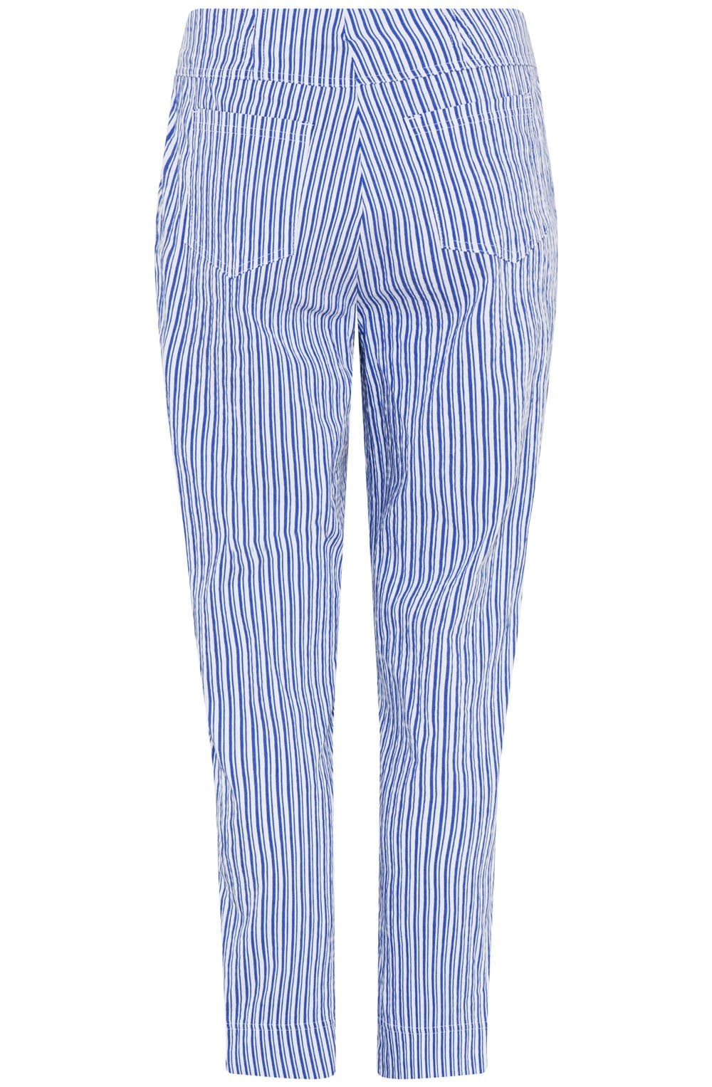 Bella Blue Stripe Ankle Grazer Trousers