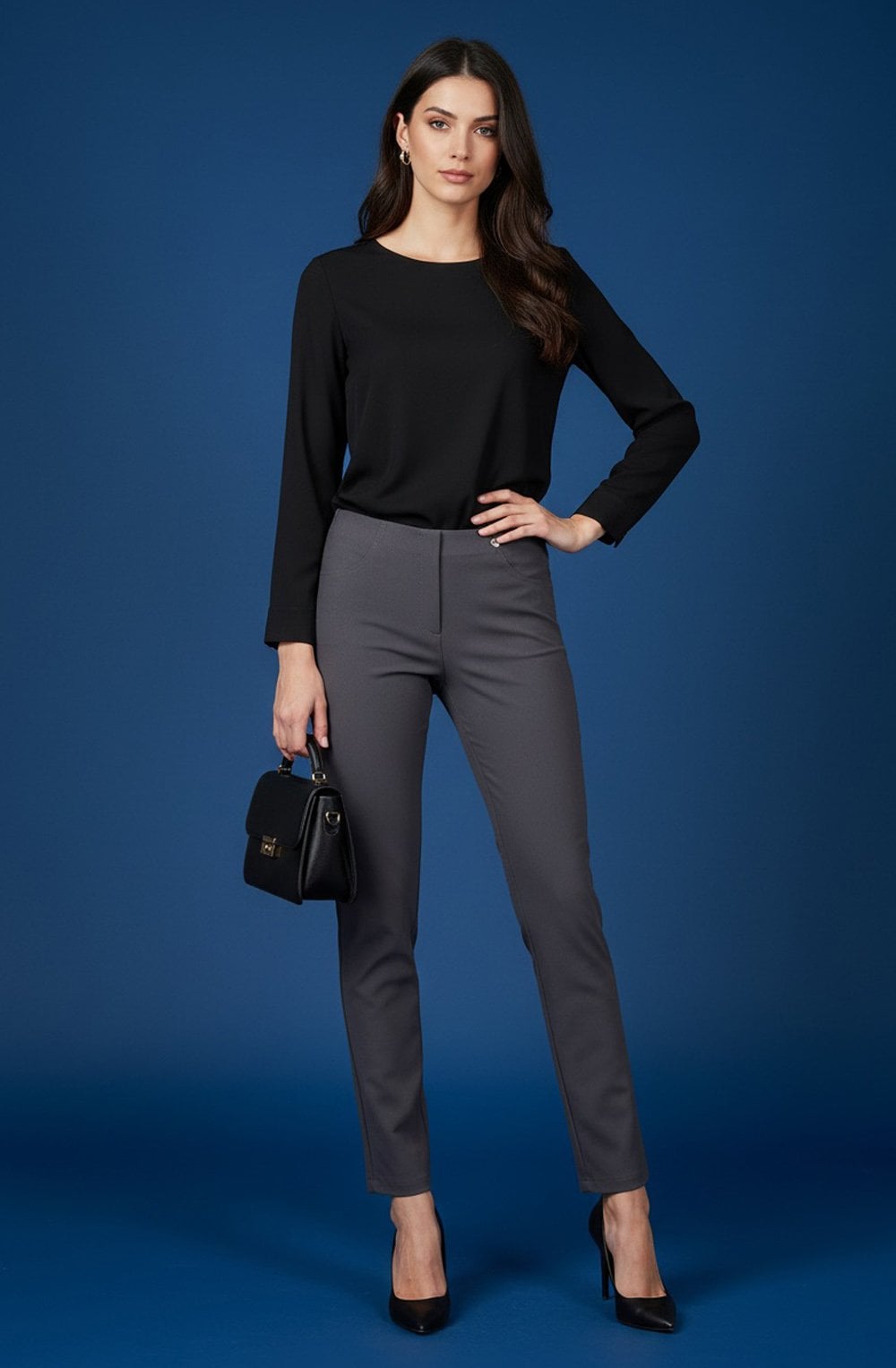 Bella Elephant Grey Trousers