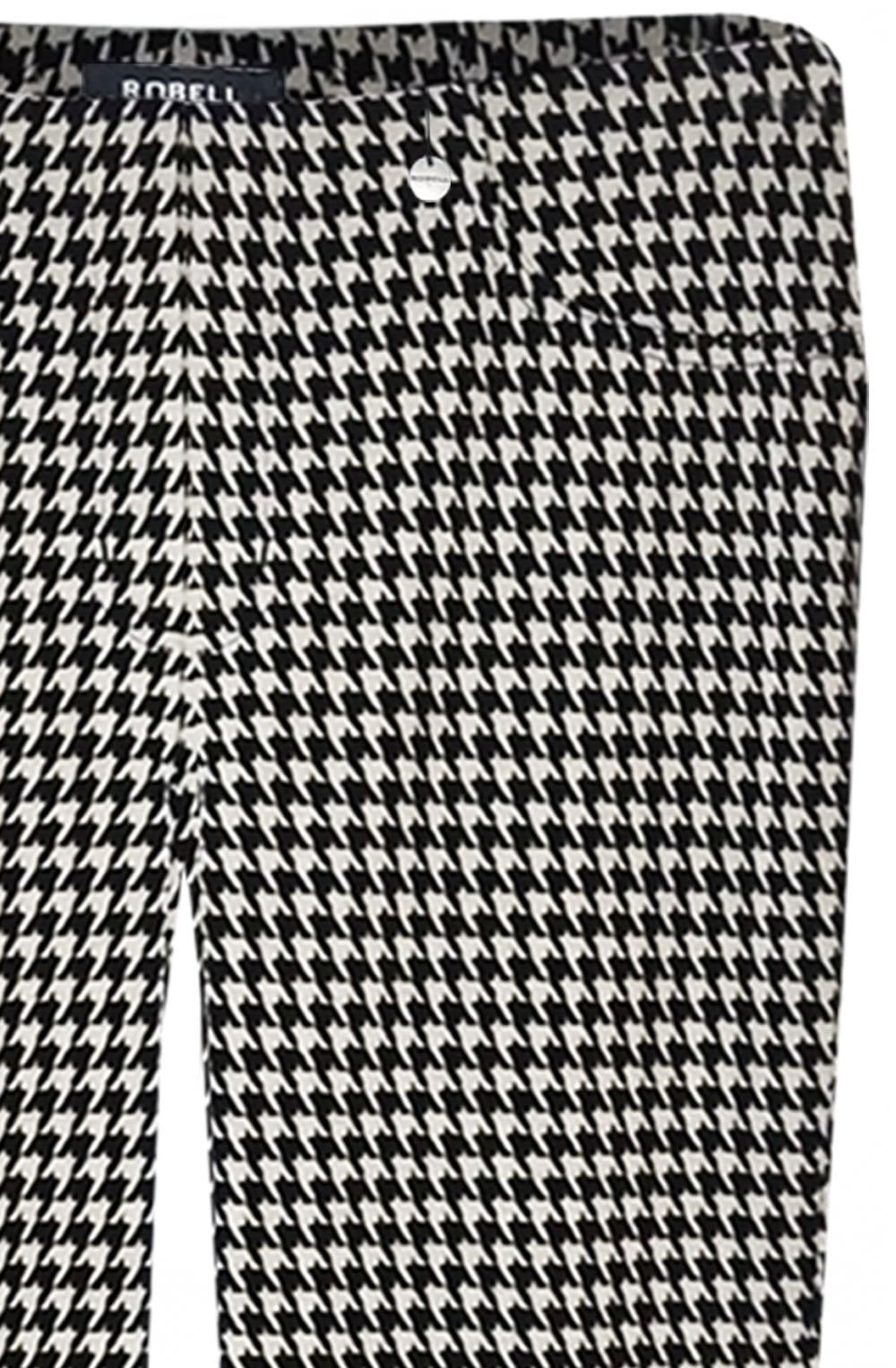 Bella Gold Houndstooth Velour Trousers