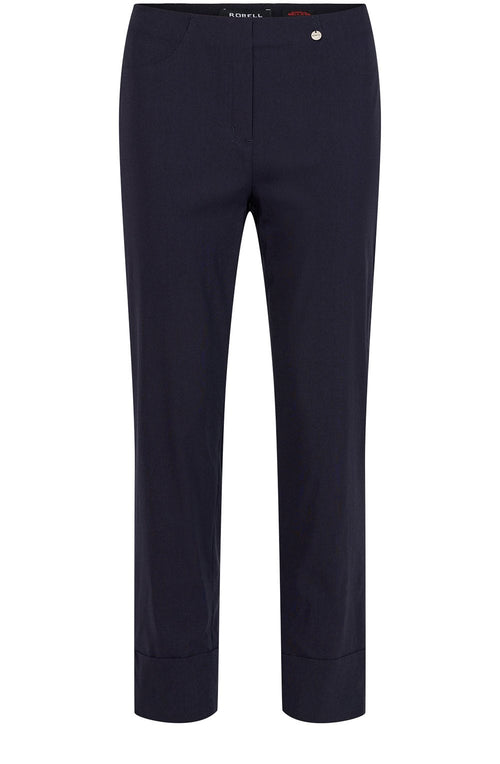 Bella Navy ankle grazer Trousers