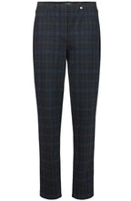 Bella navy Tartan Check Trousers
