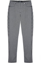 Bella White Houndstooth Velour Trousers
