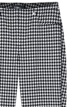 Bella White Houndstooth Velour Trousers