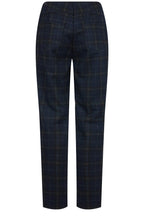 Bella Navy Tartan Check Trousers