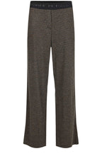 Britt Dark Brown Houndstooth Check Trouser