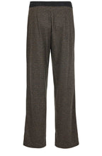 Britt Dark Brown Houndstooth Check Trouser