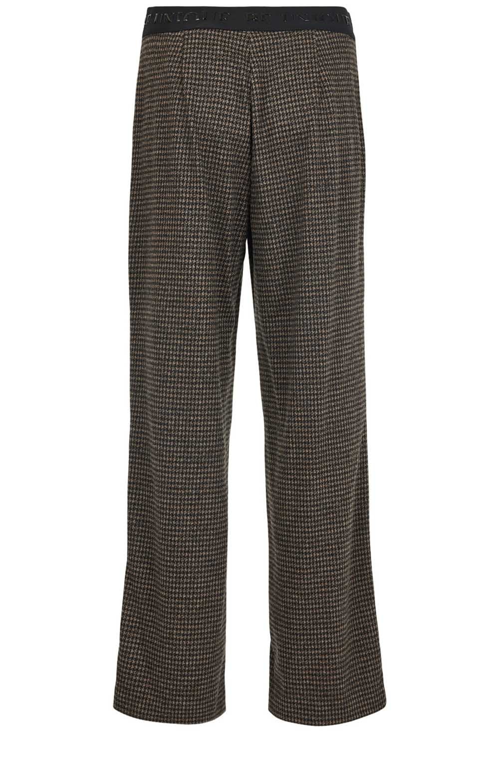 Britt Dark Brown Houndstooth Check Trouser