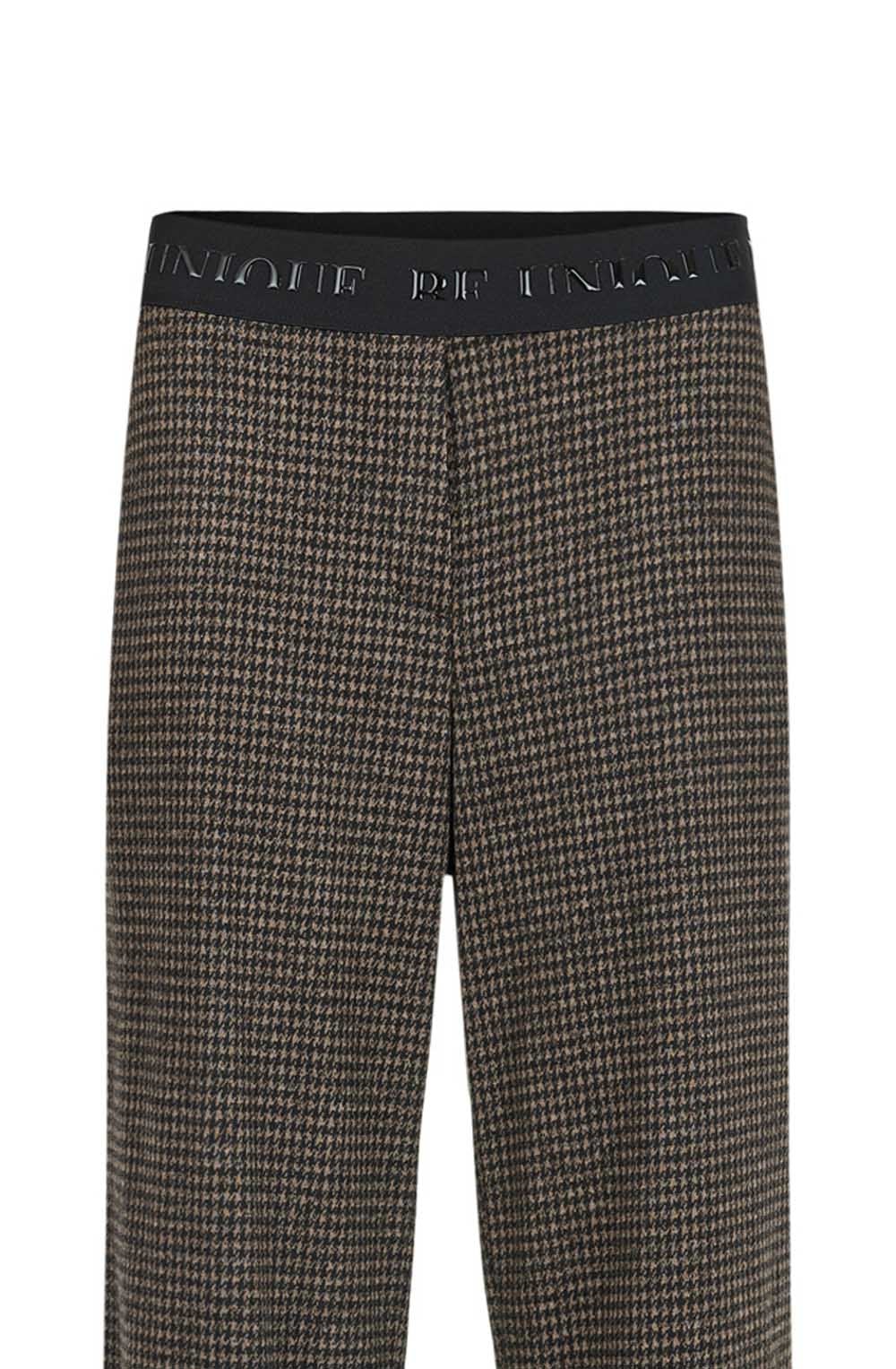 Britt Dark Brown Houndstooth Check Trouser