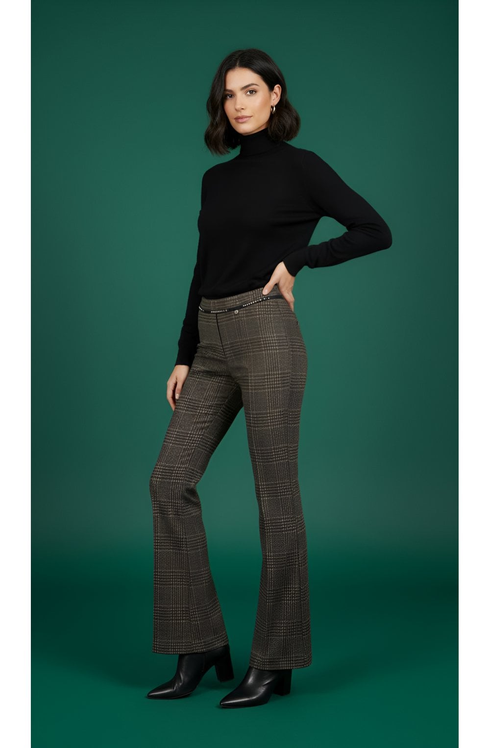 Joella Beaumont Check Kickflare Trousers