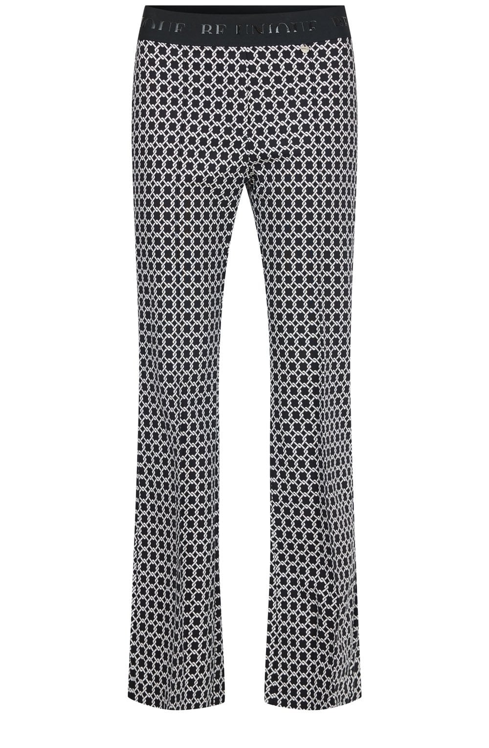 Joella Black and White Kickflare Trousers