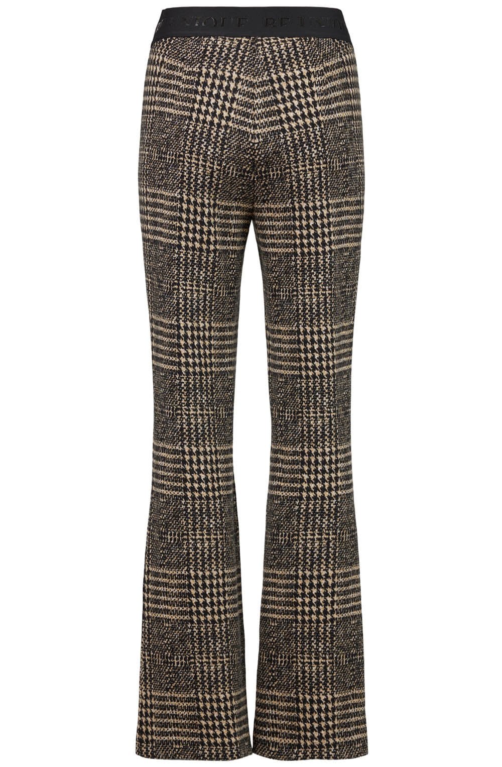 Joella Brown Check Kickflare Trousers