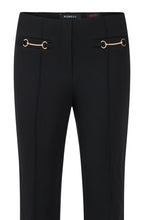 Joella Gold Snaffle Gold Kickflare Black Trousers
