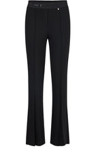 Joella Statement Waistband Black Kickflare Trousers