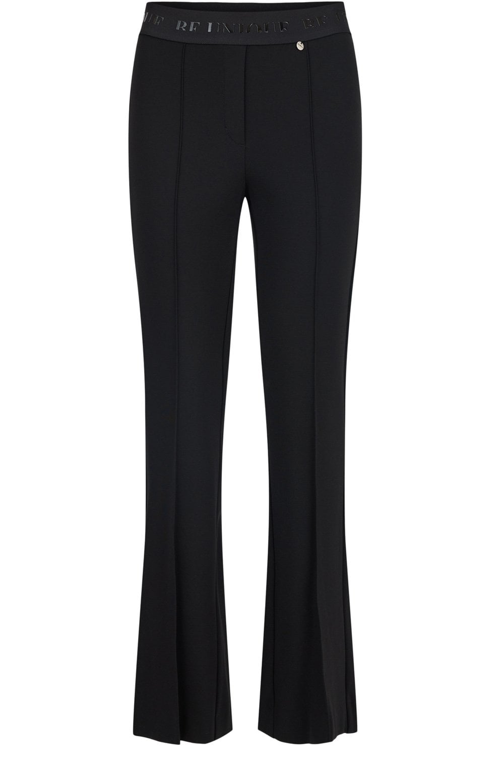 Joella Statement Waistband Black Kickflare Trousers