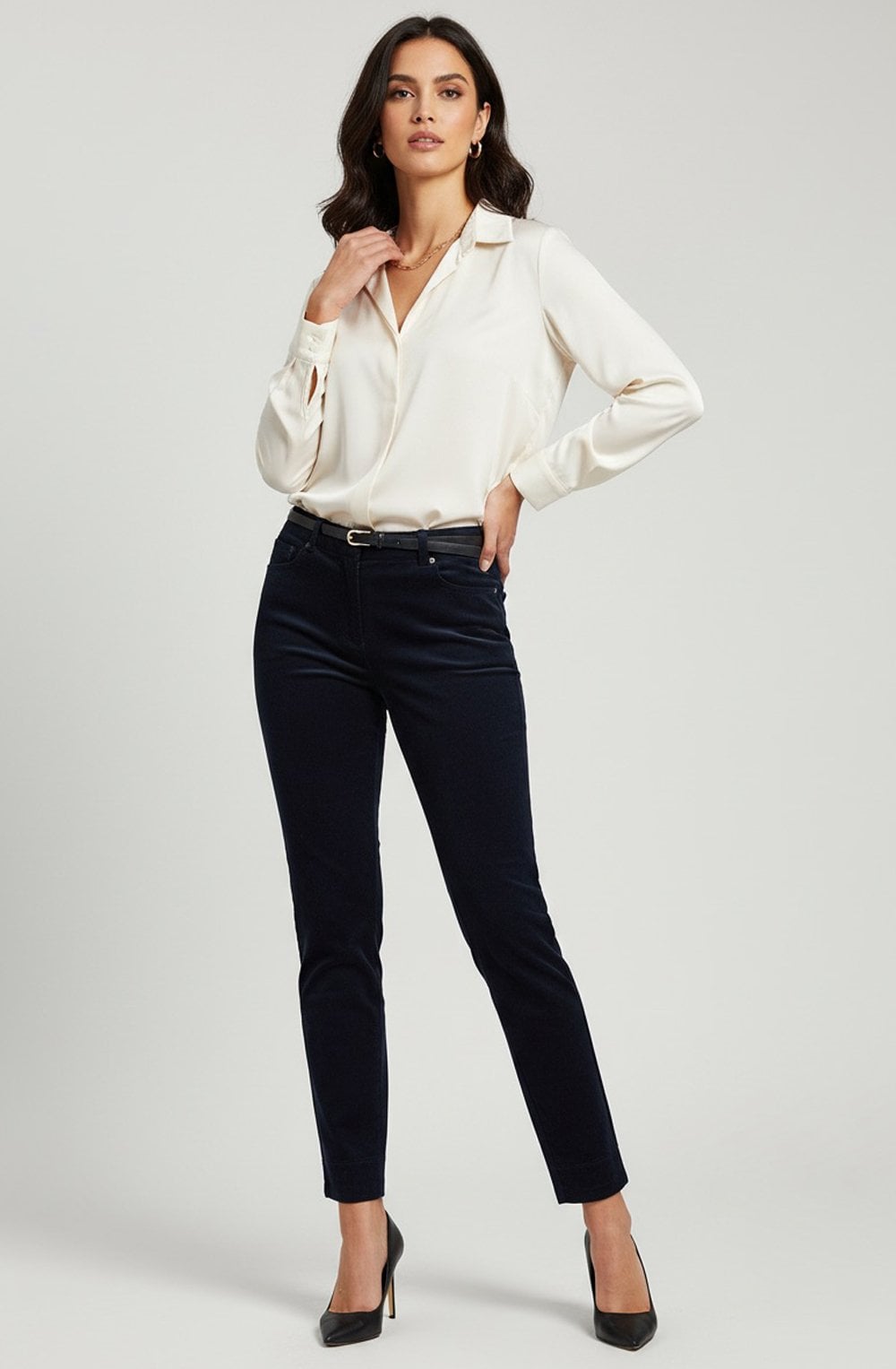 Marie Black Velvet Trousers