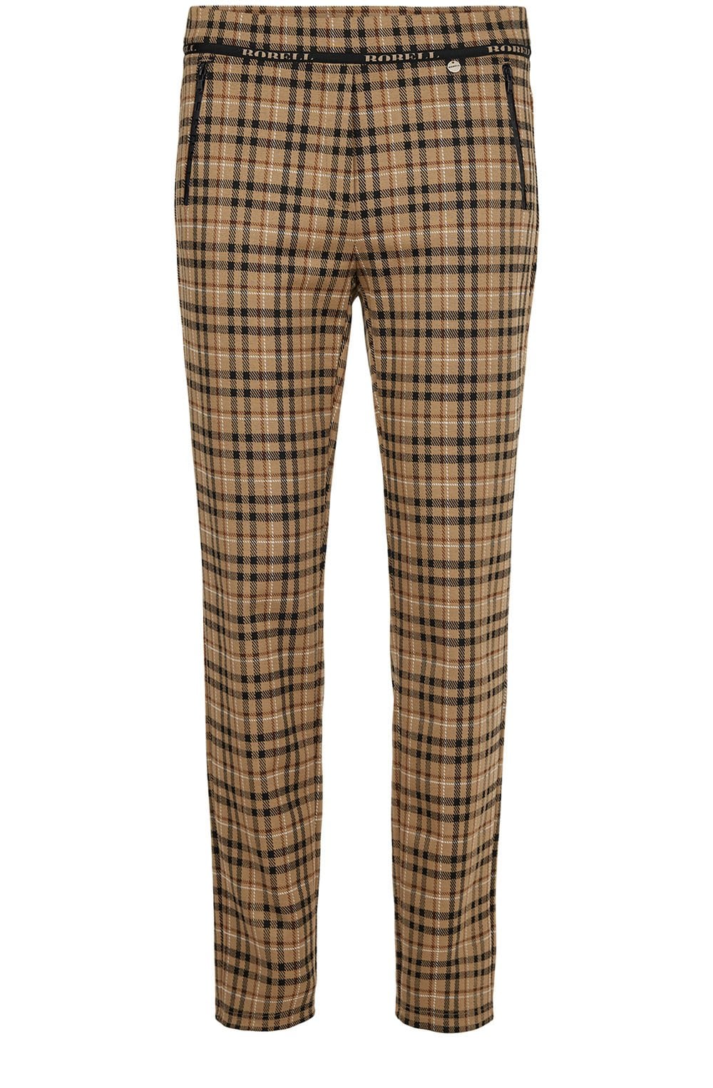 Rita Taupe Checked Trousers