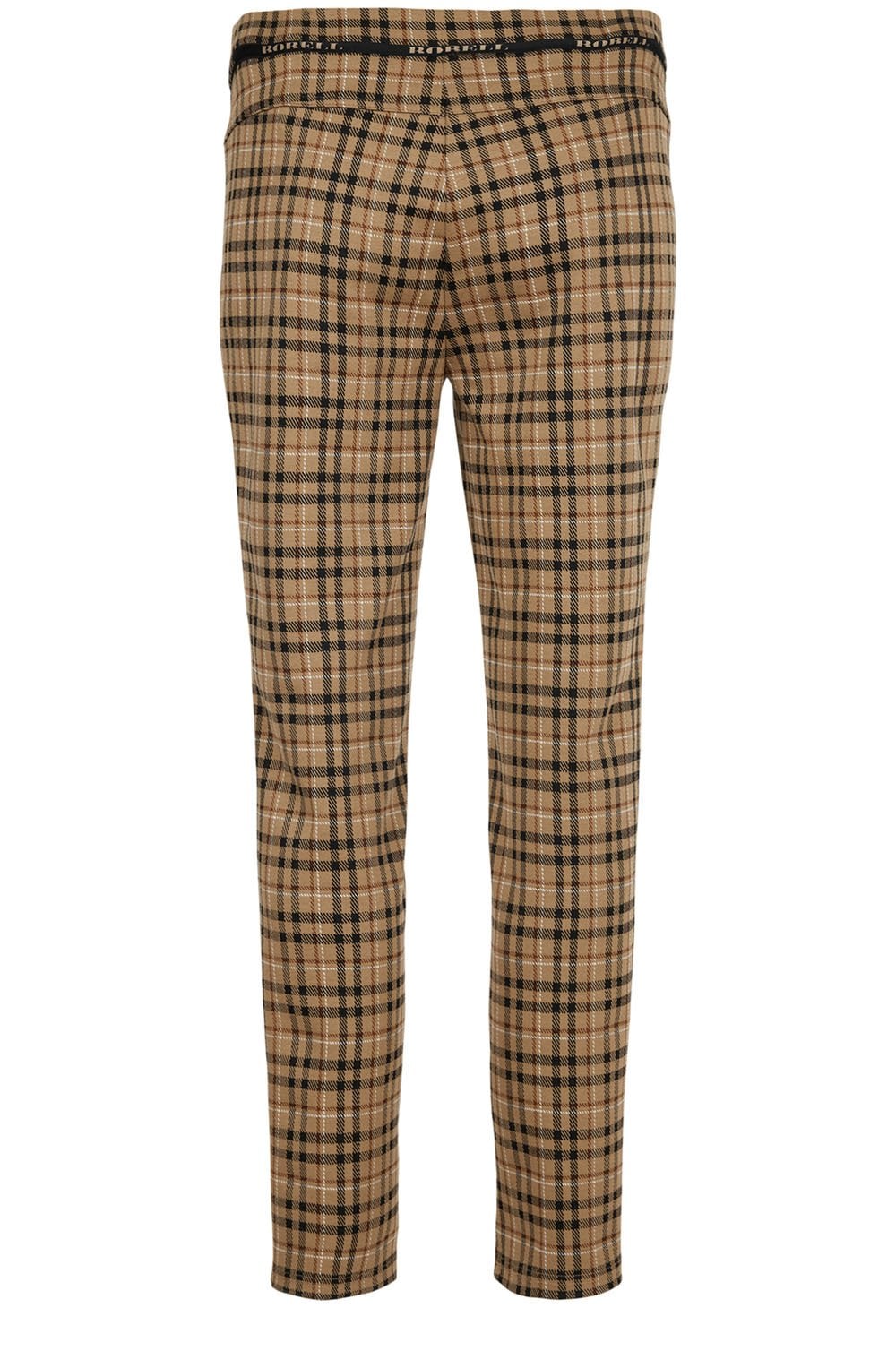 Rita Taupe Checked Trousers