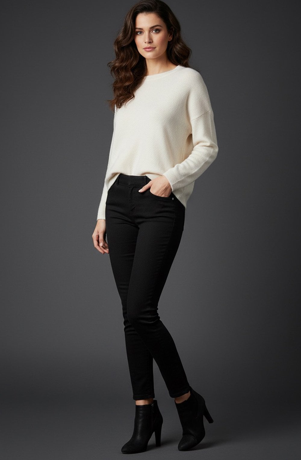 Rose Black Denim Slim Jeans