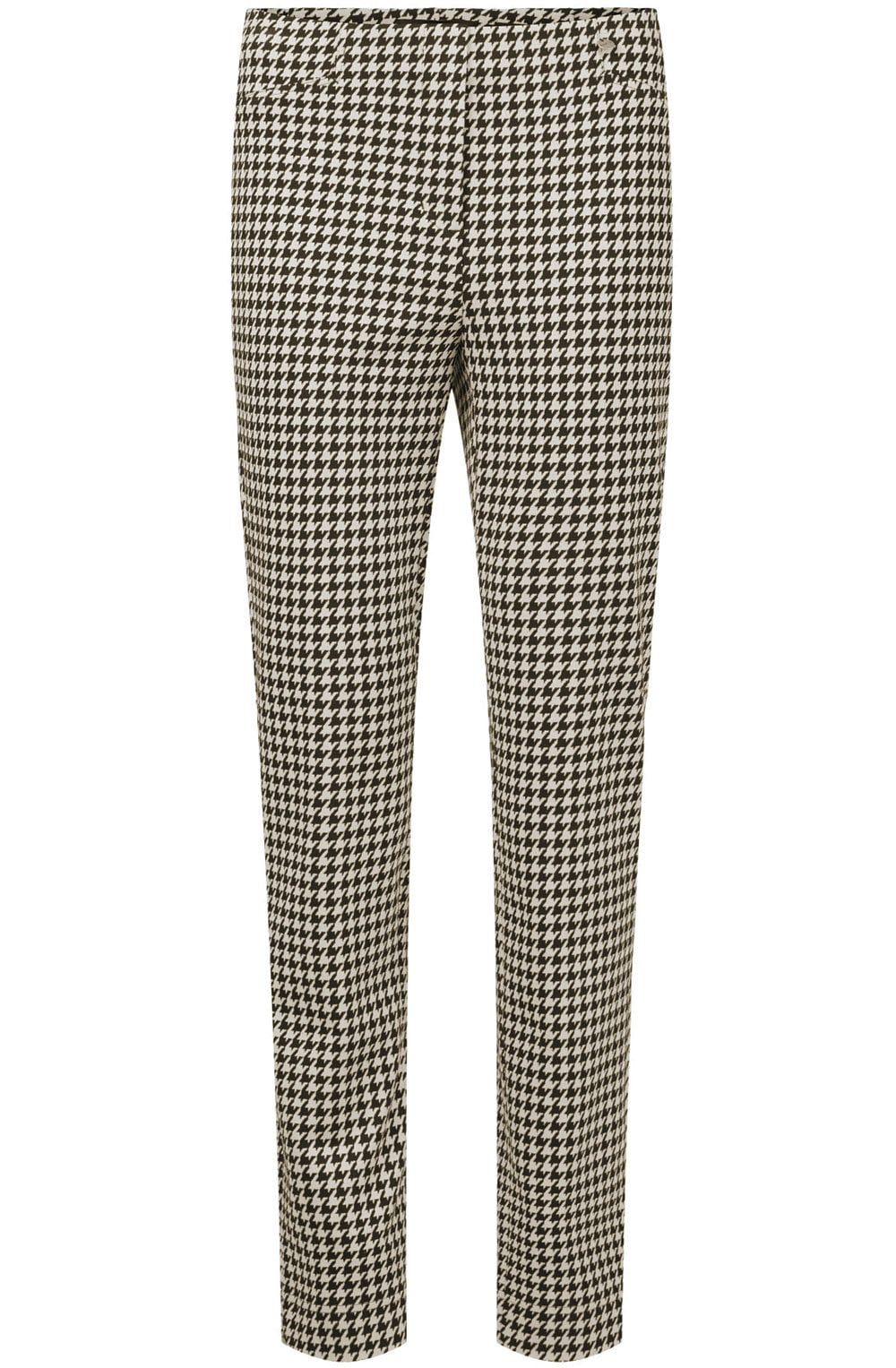 Rose Gold Houndstooth Velour Trousers