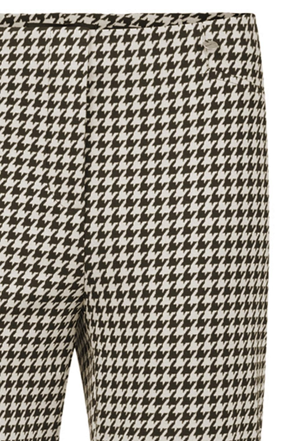 Rose Gold Houndstooth Velour Trousers