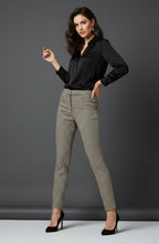 Rose Gold Houndstooth Velour Trousers