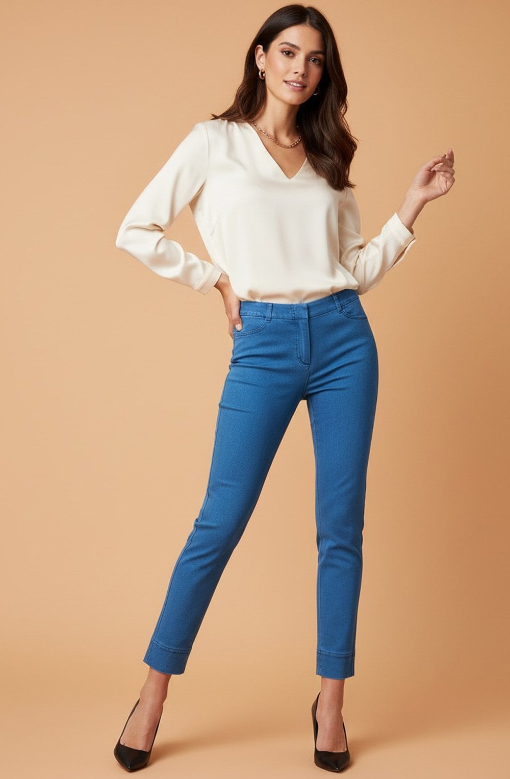 Rose Light Blue Denim Jeans