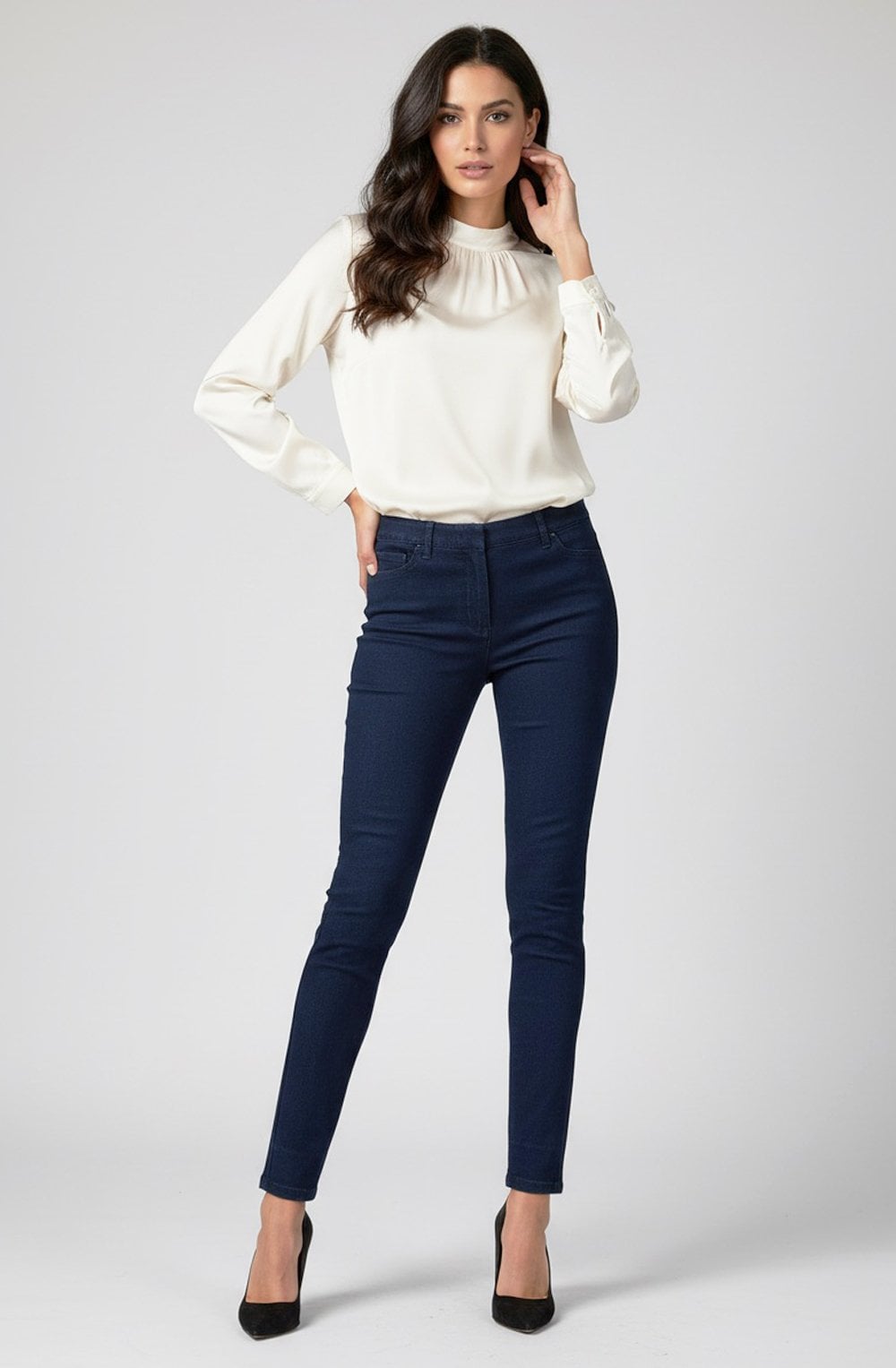 Rose Navy Denim Jeans