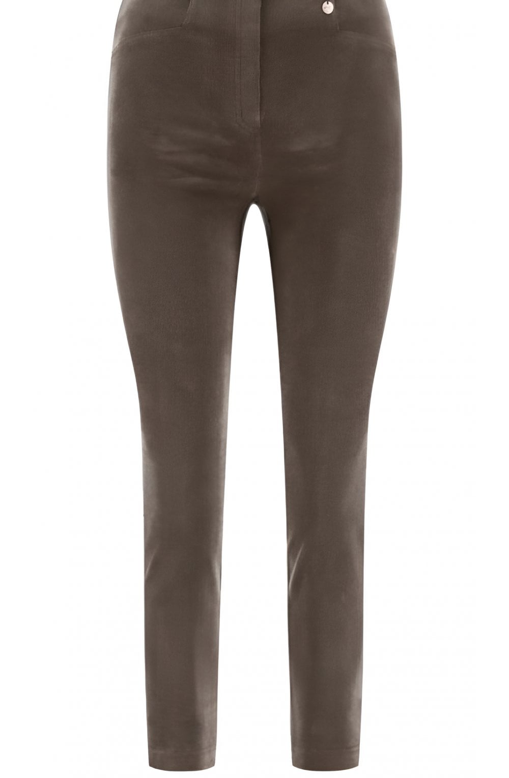 Rose Taupe Needlecord Ankle Length Trousers