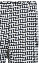 Rose White Houndstooth Velour Trousers