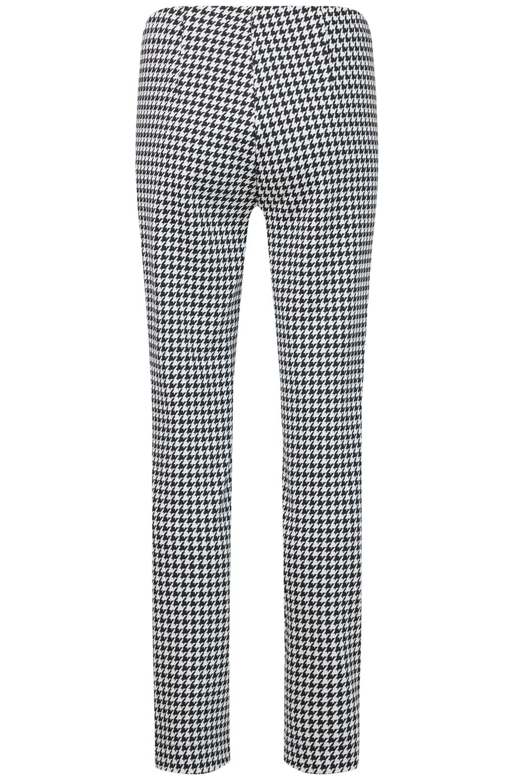 Rose White Houndstooth Velour Trousers