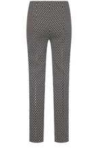 Rose Geometric Print Slim Fit Trousers