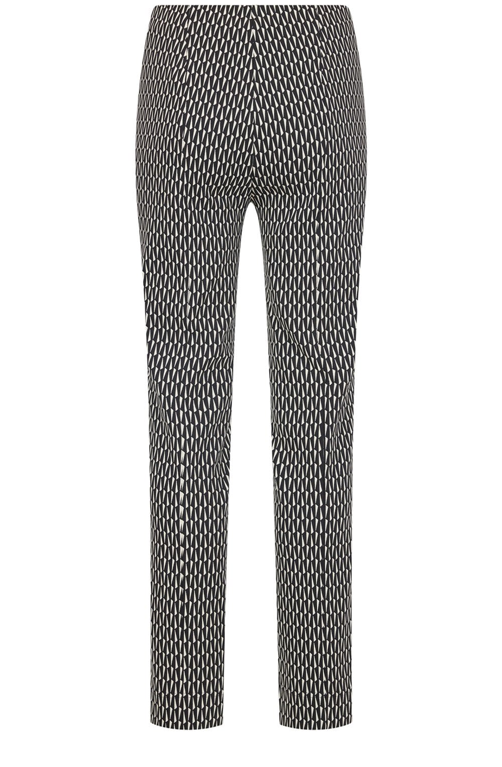 Rose Geometric Print Slim Fit Trousers