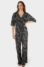 Almost Black Abstract Pattern Jumpsuit