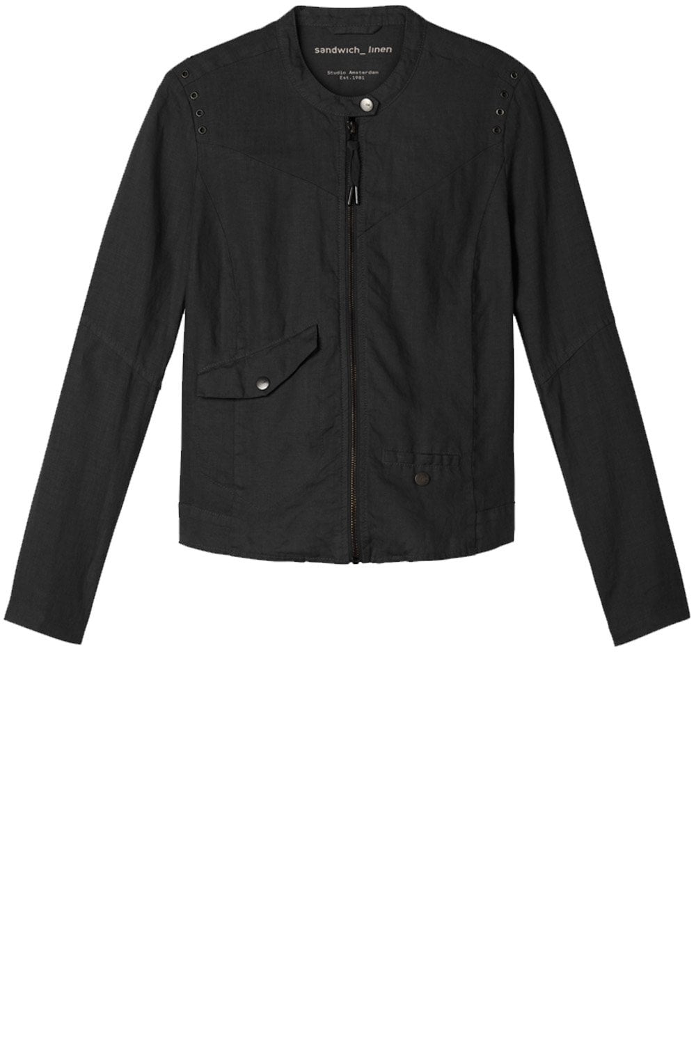 Almost Black Linen Jacket