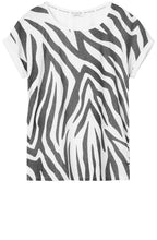 Almost Black Zebra Print T Shirt