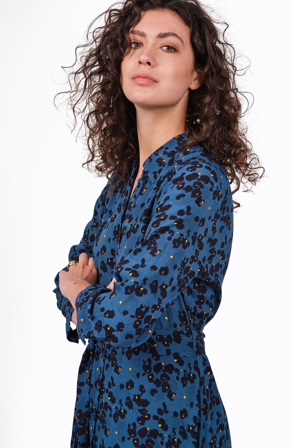 Animal Print Shirt Dress