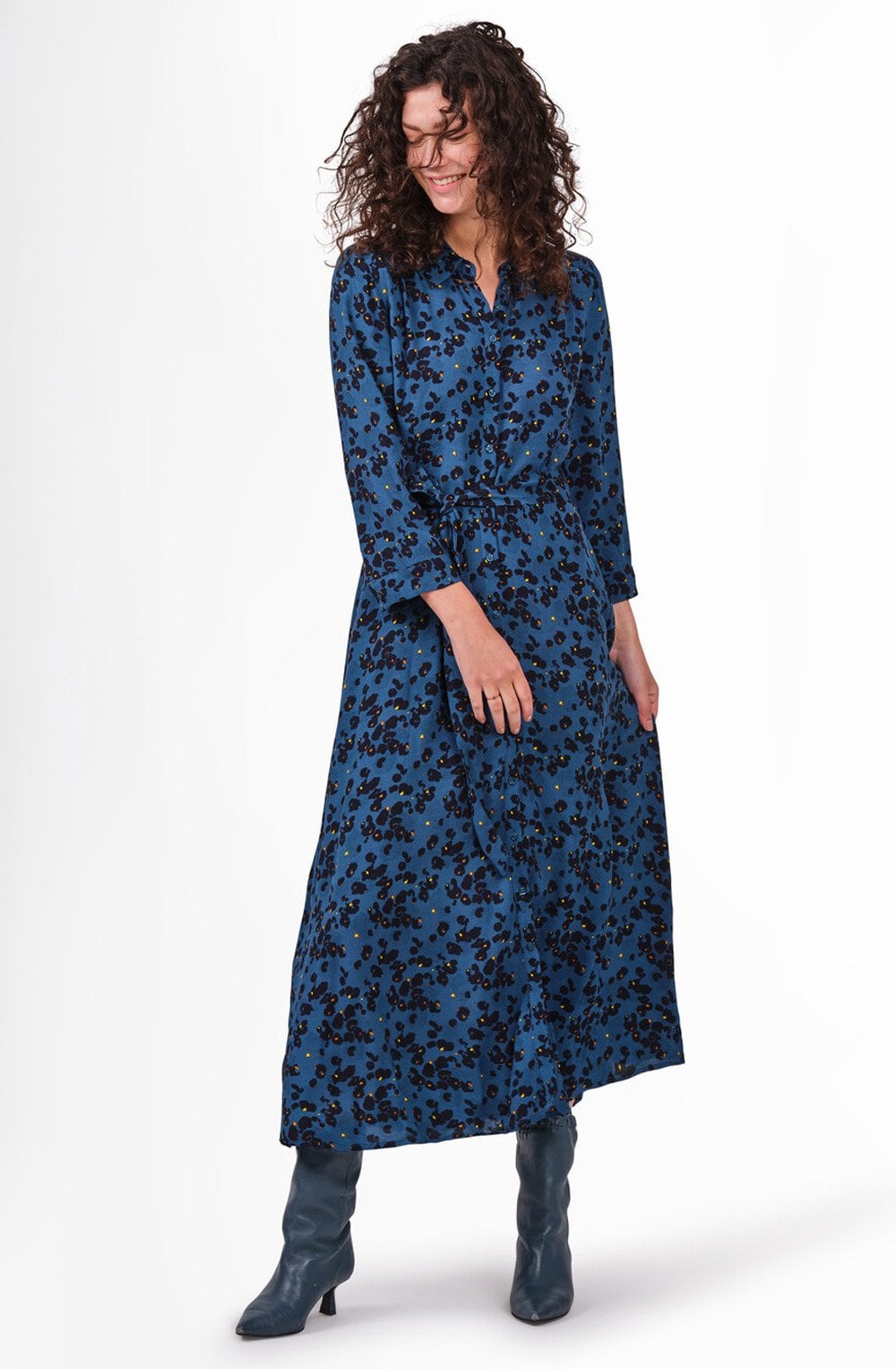Animal Print Shirt Dress